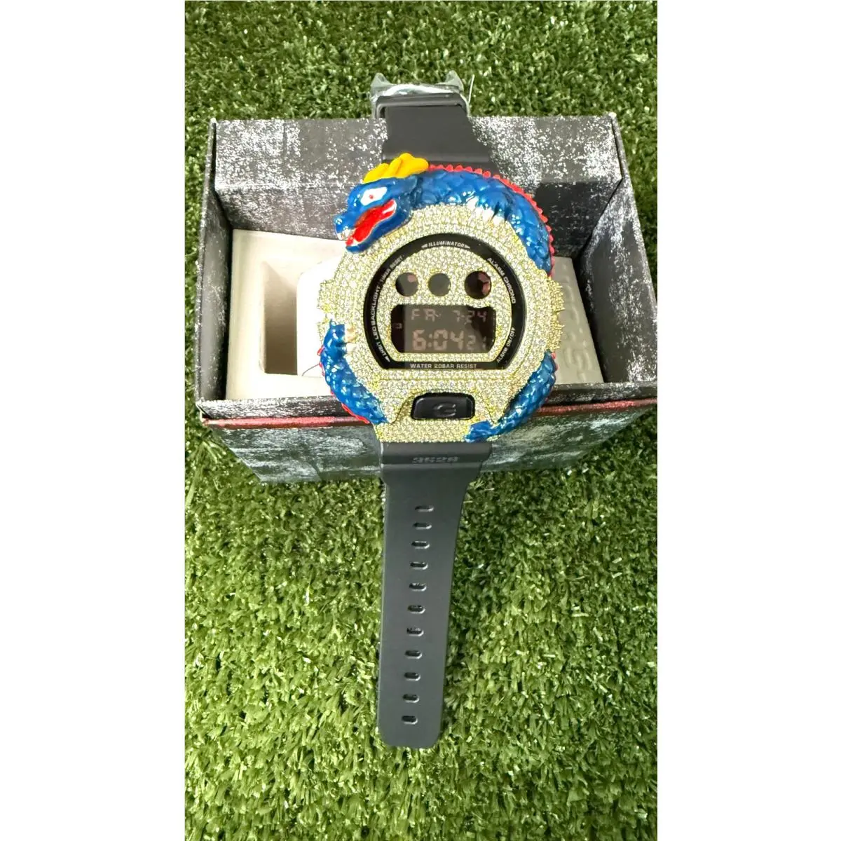 Customized Casio G-shock Watch Pure Moissanite Iced Out - Model DW-6900