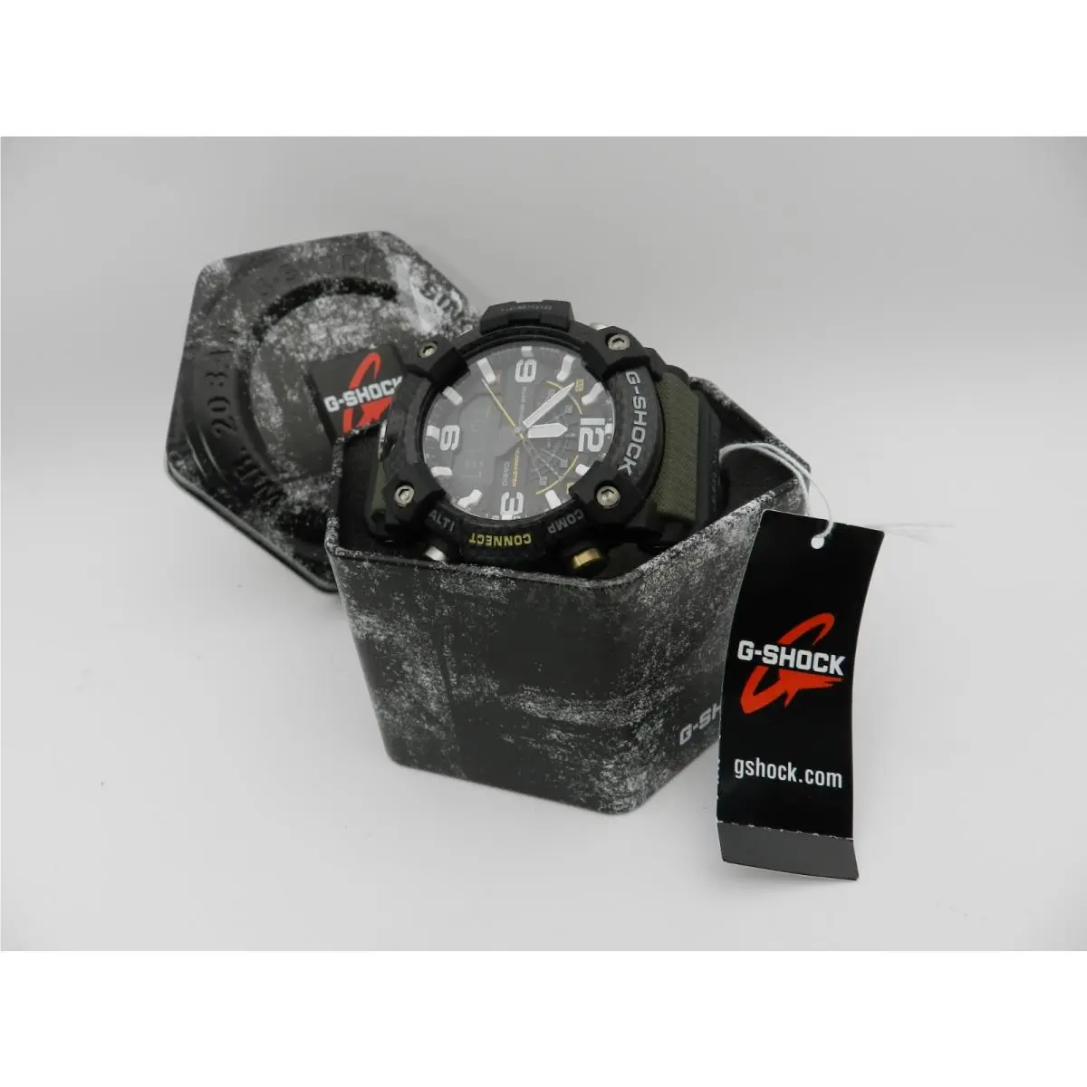 G-shock Men`s Analog-digital Connected Mudmaster Green Resin Strap Watch