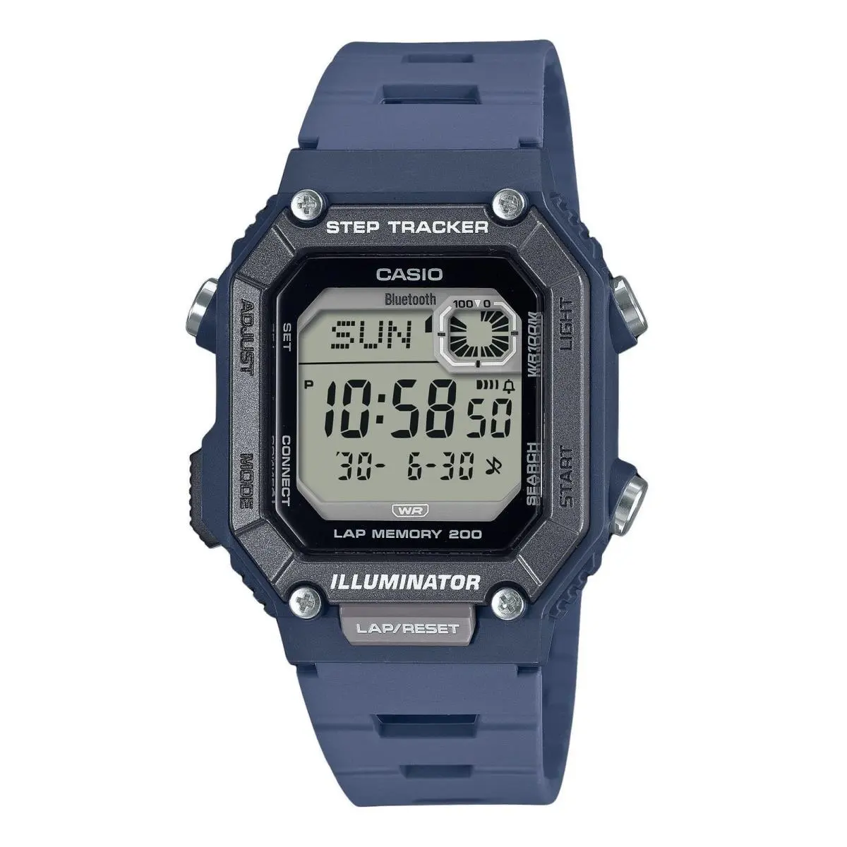 Digital Step Tracker Sports Quartz WS-B1000-2AV 100M Men`s Watch by Casio