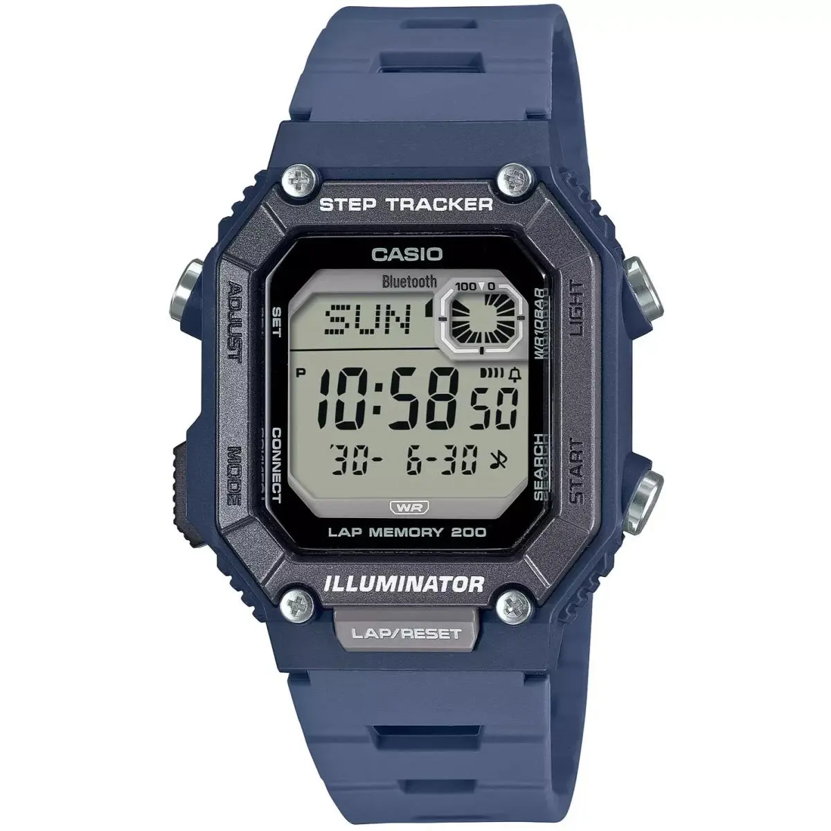 WSB1000-2AV World Time Watch Chronograph 5 Alarms 200 Lap Memory by Casio
