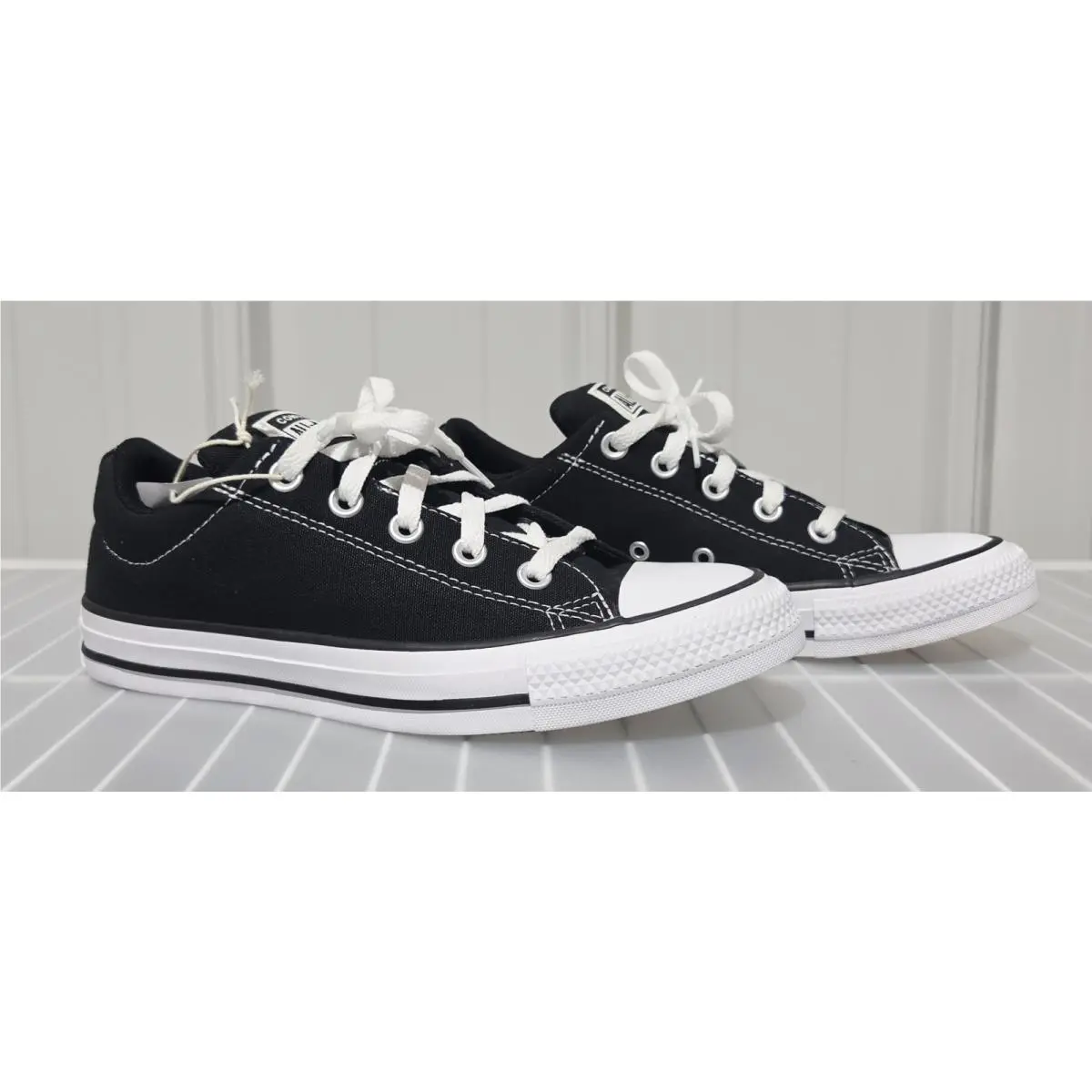 Converse All Star Street Ox Low Top Black Sneakers -- Men`s 5.5 Womens` 7.5