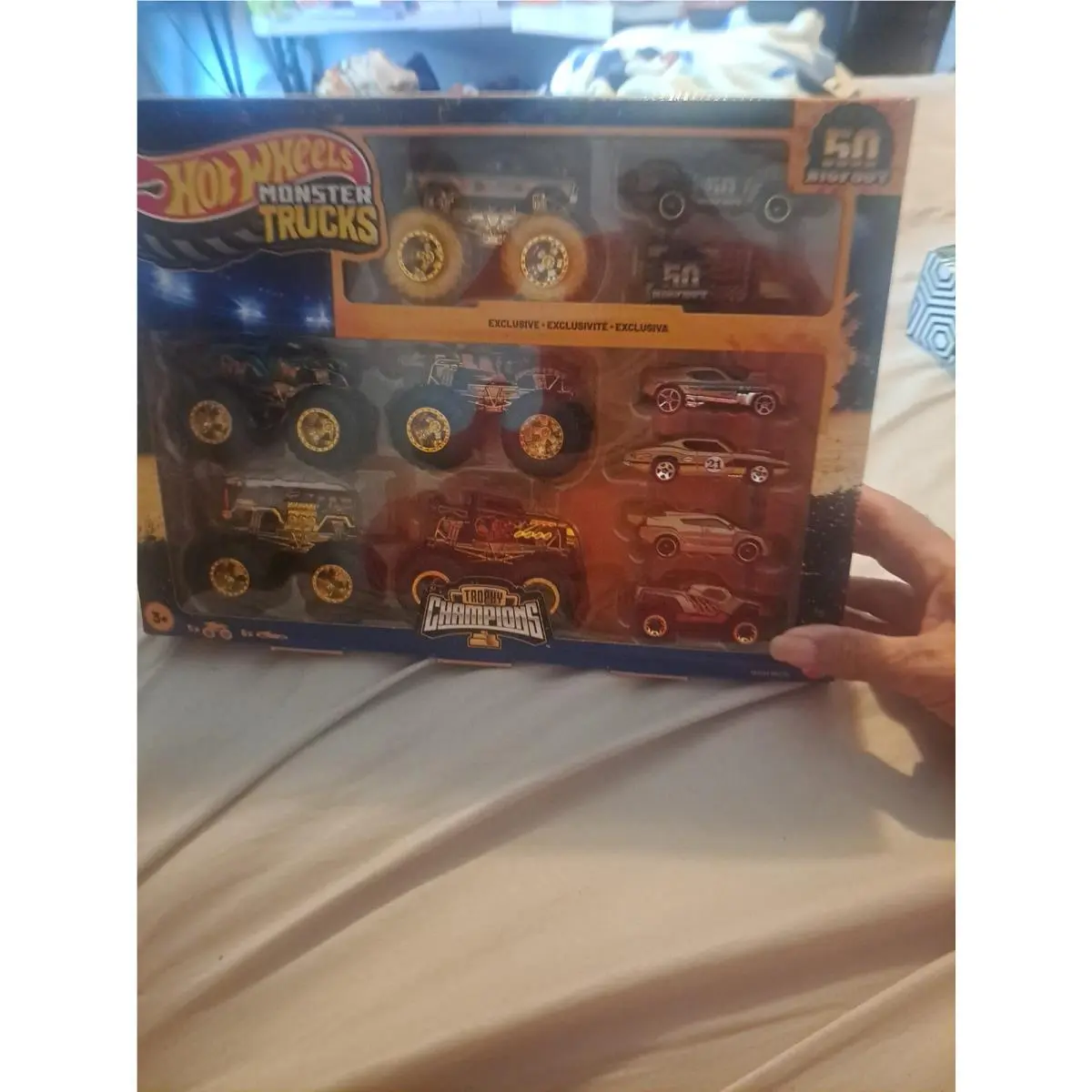 Hot Wheels Monster Trucks 50 Bigfoot Trophy Champions Rare 50th Anniversary Set