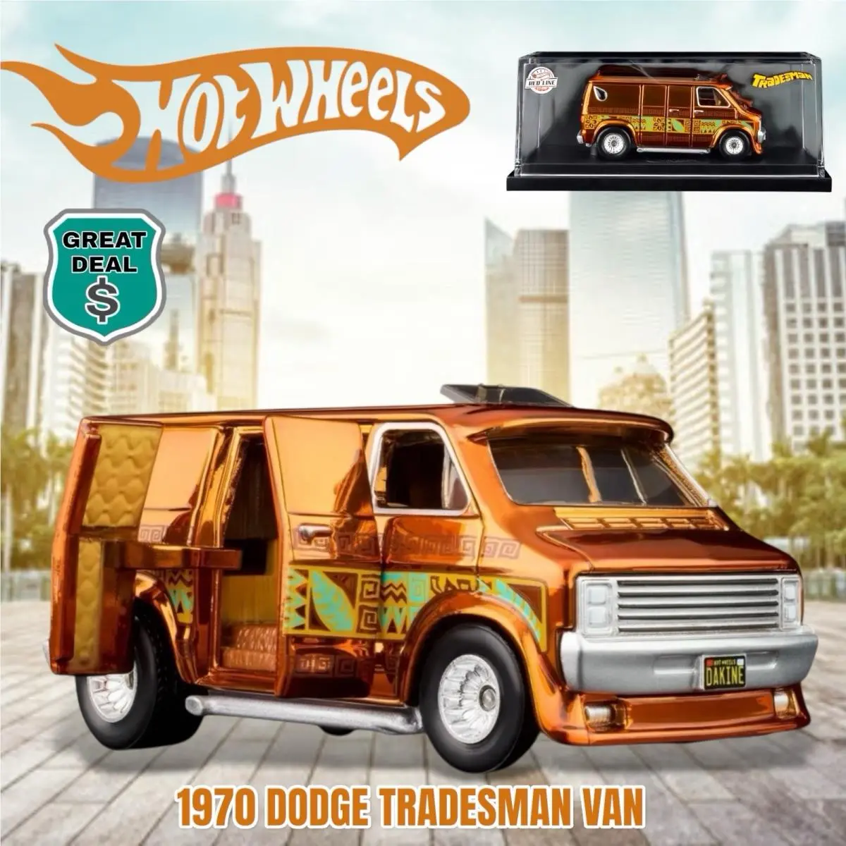 Hot Wheels Rlc Exclusive Dodge Tradesman Van Ltd Spectraflame Root Beer in Case