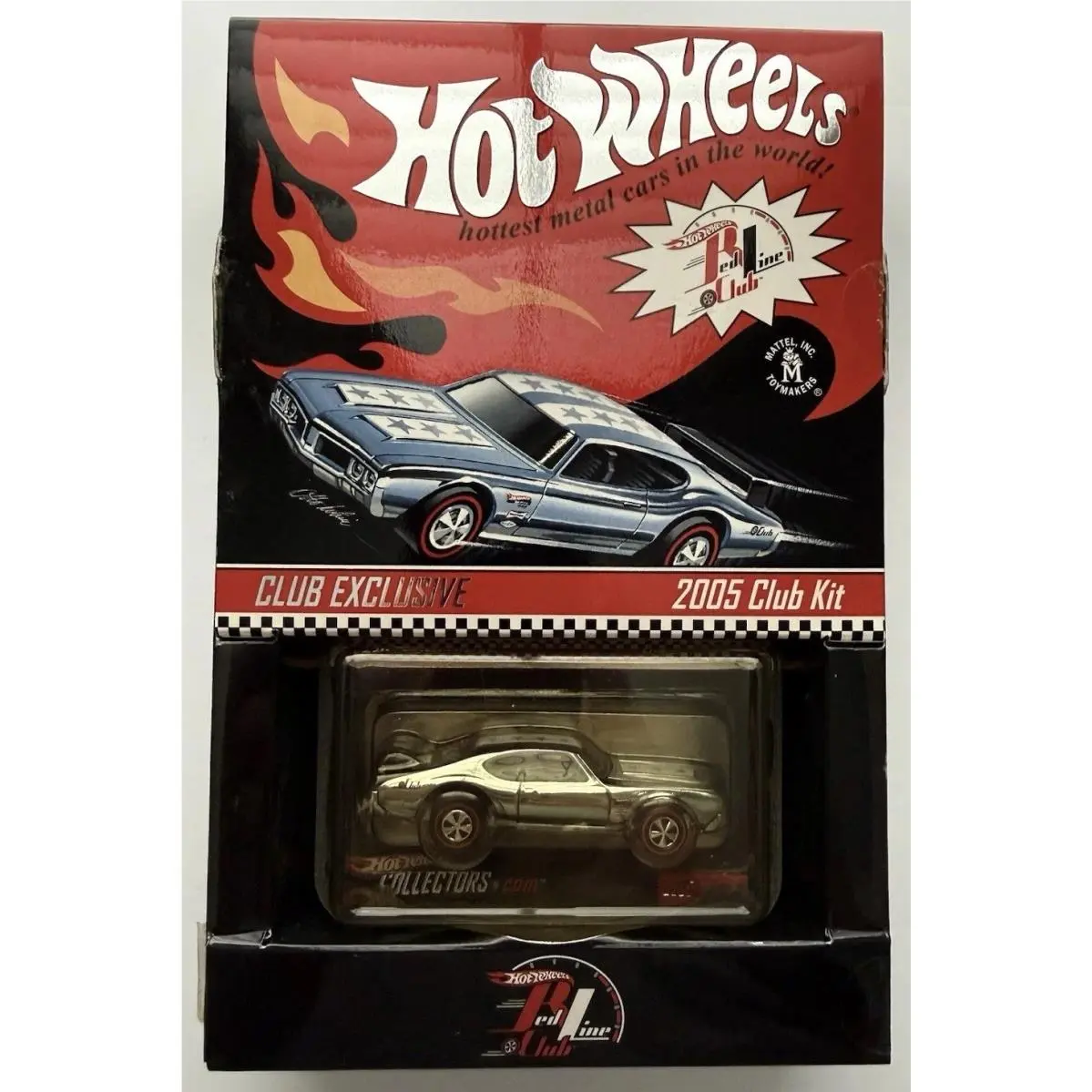 Hot Wheels Rlc 2005 Red Line Club Chrome Olds 442 Club Exclusive Membership Kit