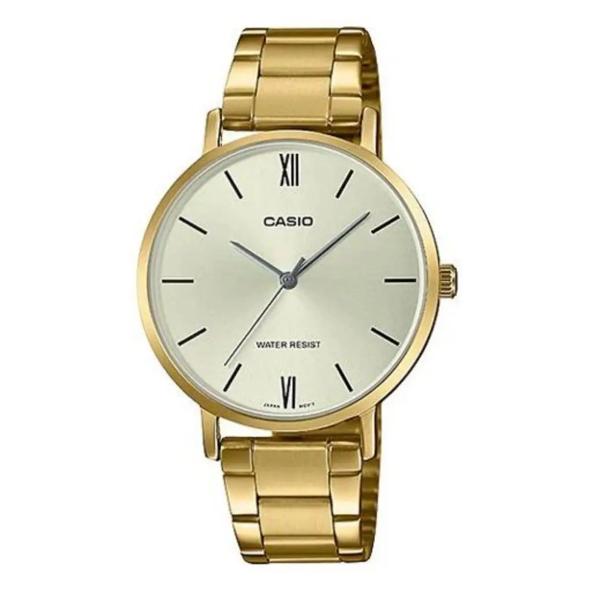 Women’s Gold Stainless Steel Analog Watch with Champagne Dial by Casio