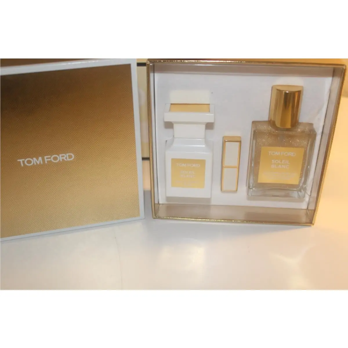 Tom Ford – Private Blend Soleil Blanc Set 3 Piece 1oz Edp 1.5oz Oil Lipstick