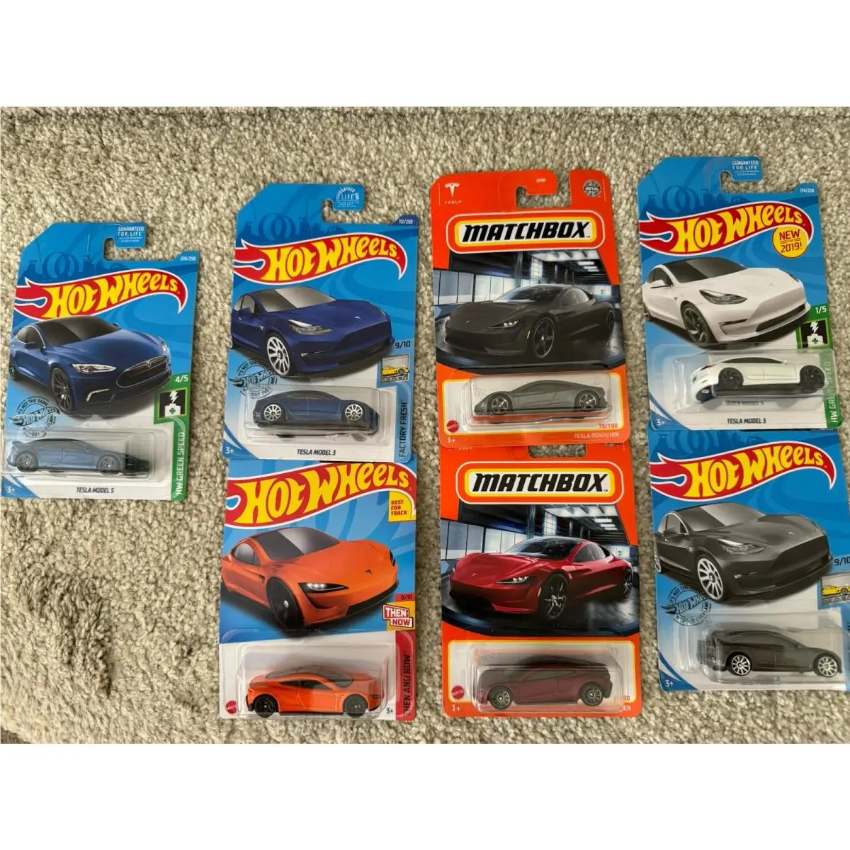 Hot Wheels Tesla Lots 7 Cars