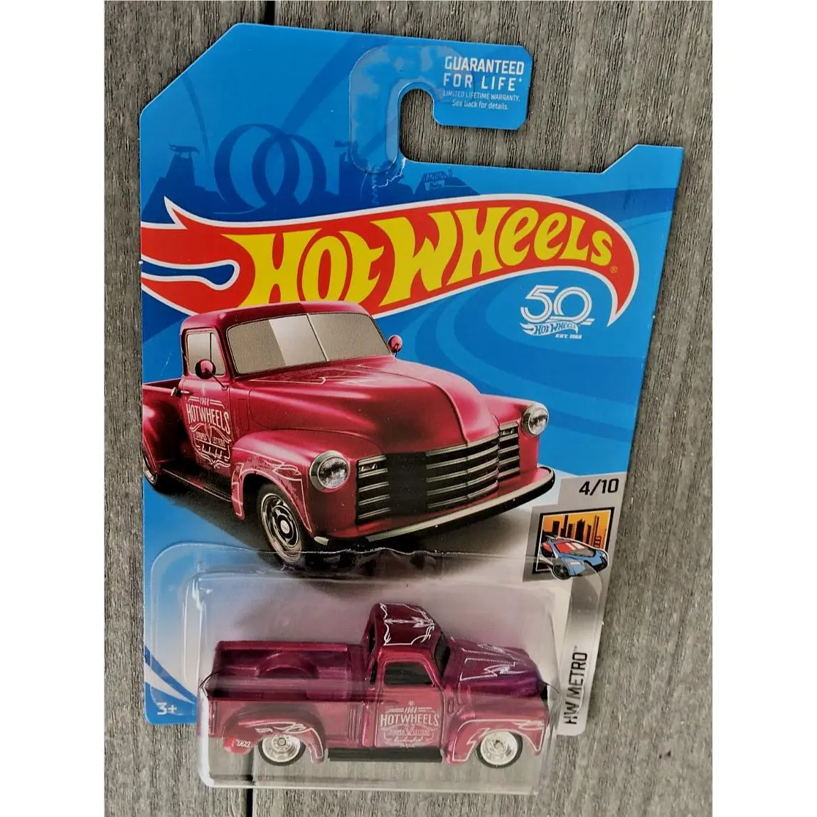 2018 Hot Wheels Super Treasure Hunt 52 Chevy Truck Pink HW Metro 4 Mix J 327