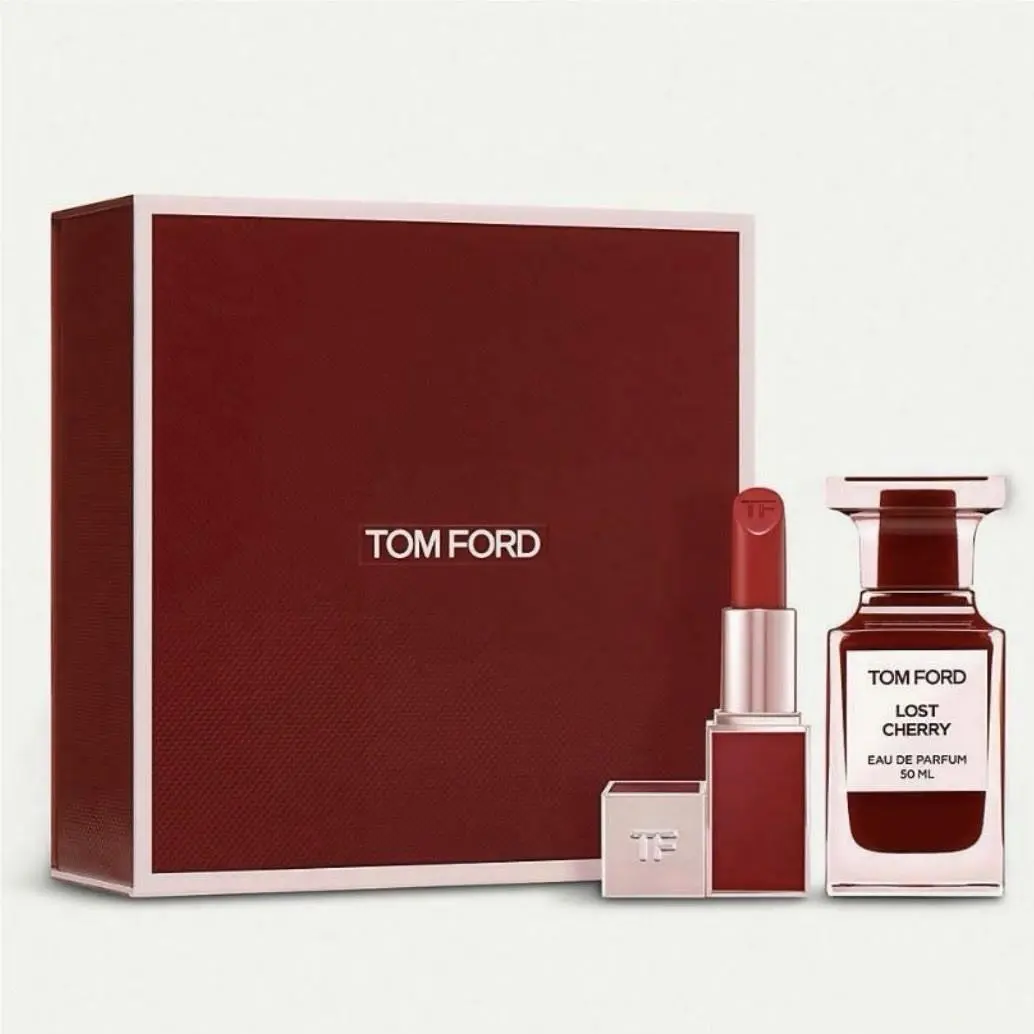 Tom Ford Private Blend Lost Cherry Eau De Parfum Lip Color 2pc Set