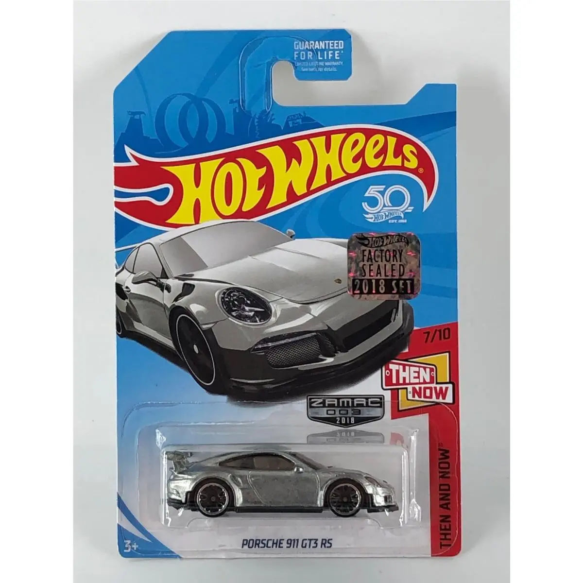 Hot Wheels Porsche 911 GT3 RS Zamac 2018 Then and Now 7/10