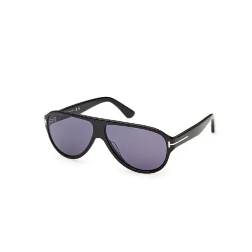 Tom Ford FT1336 SAMUELE-02 01V Shiny Black/blue 61mm Men`s Sunglasses