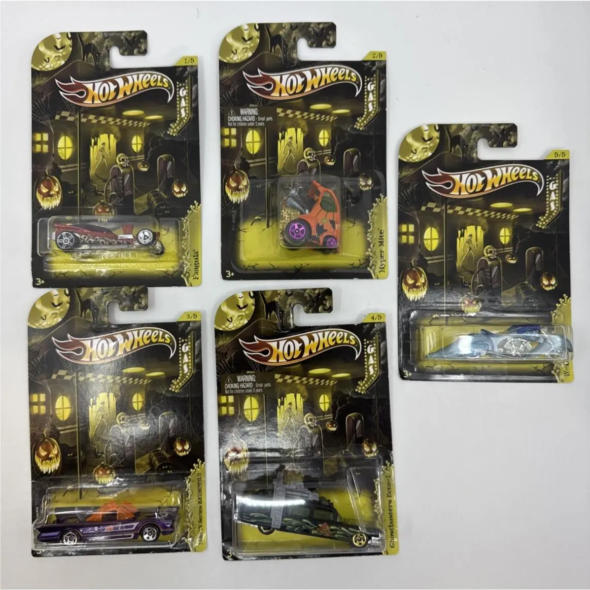 Hot Wheels Happy Halloween Complete Set 5/5 Kroger Exclusive Batmobile Ecto-1