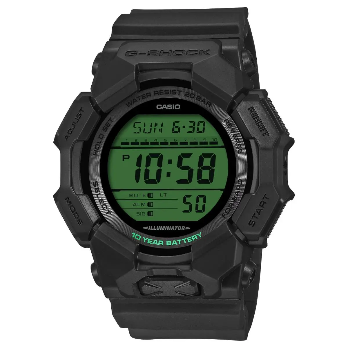 Casio G-shock Shock Resistant 20 Bar Lcd Digital Men`s Watch