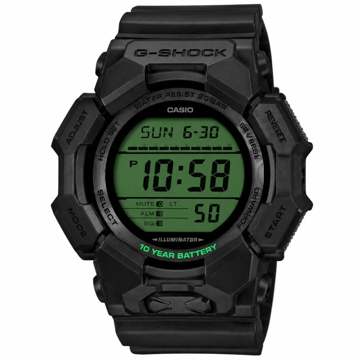 Casio G-shock Digital Black Green GD-010 Series GD010BEG-1