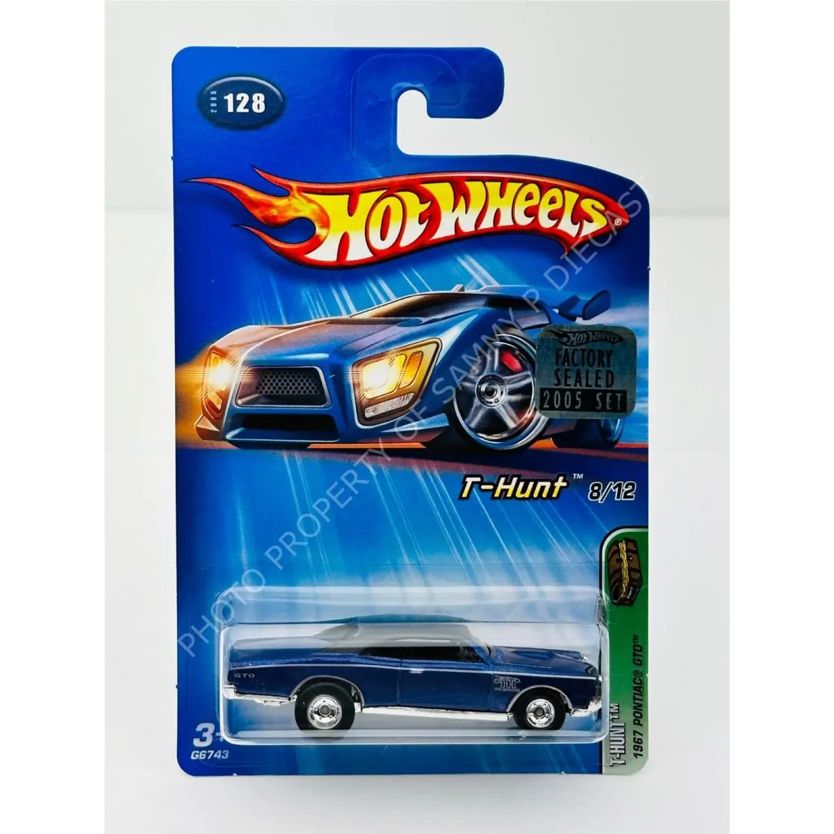 Hot Wheels 2005 Treasure Hunt Series 1967 Pontiac Gto W/ Factory Set Sticker
