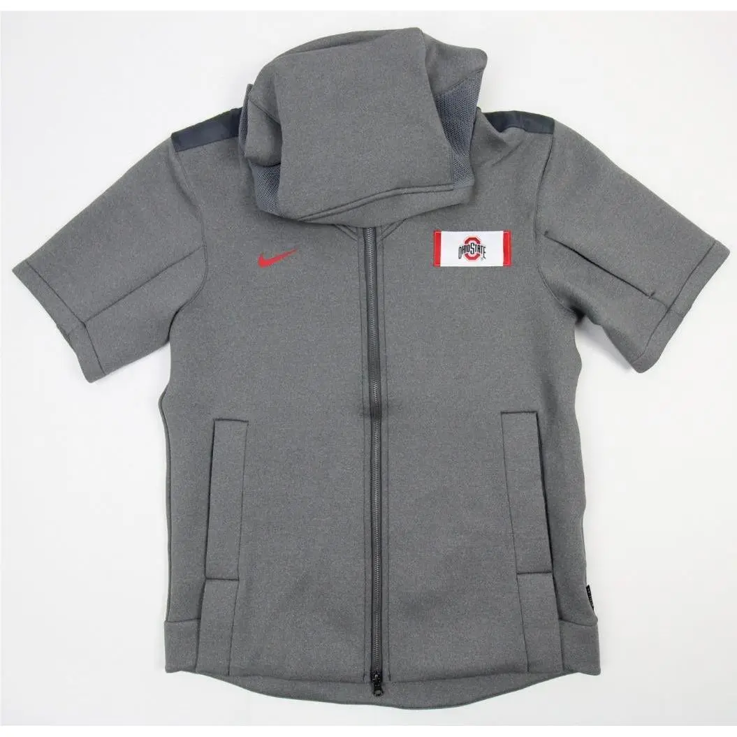 Nike Ohio State Buckeyes Showout Full Zip Short Sleeve Osu Hoodie Size XL