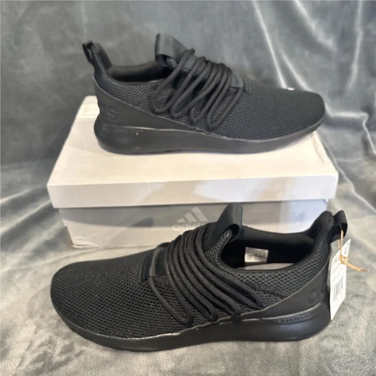 Adidas Lite Racer Adapt 3.0 Men Sneaker 12 Black Lace Up Cloudfoam Active Shoes