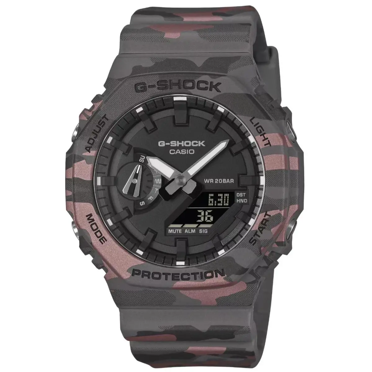 Casio G-shock GA2100CM-8A Analog Digital Watch 2100 Series Grey Camo