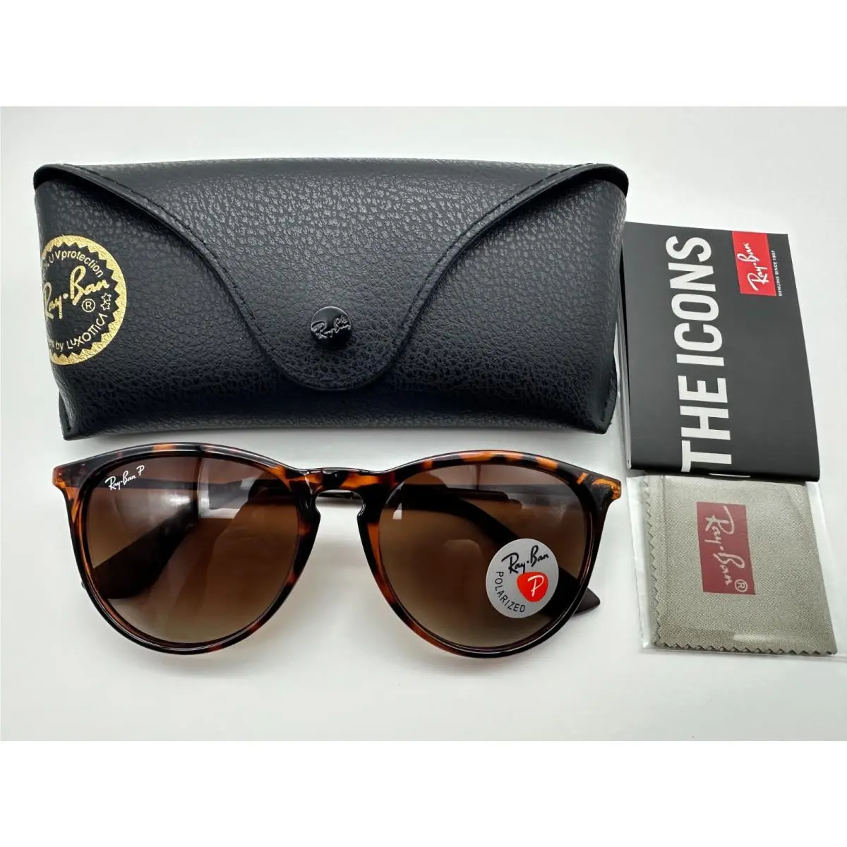 Ray-ban Erika Classic Tortoise Brown Gradient Polarized Women`s Sunglasses