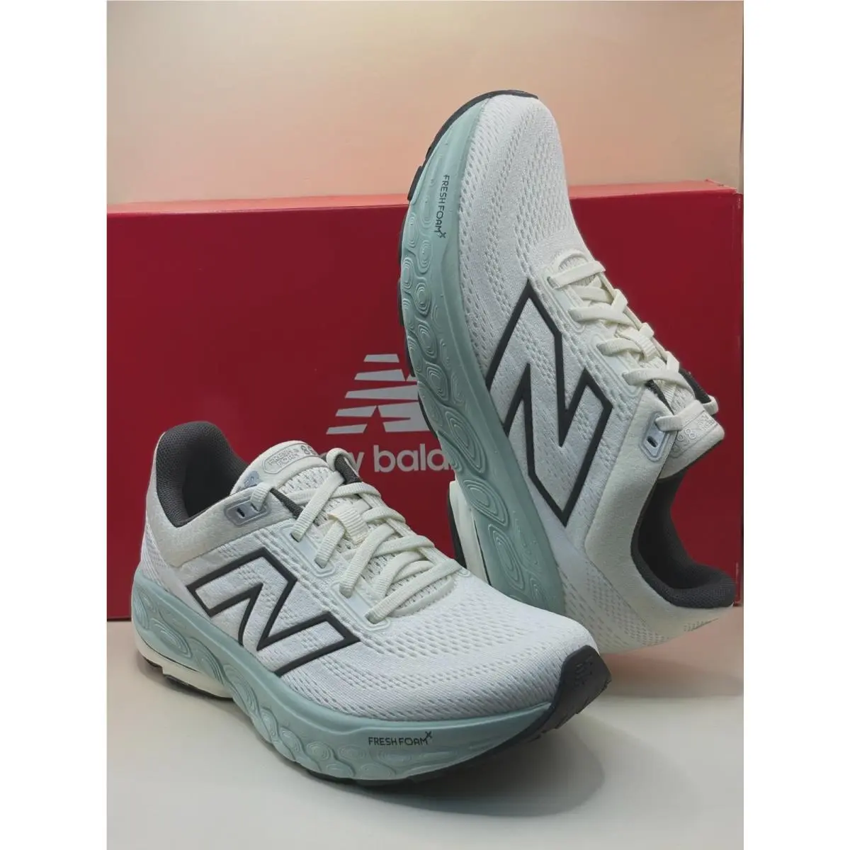 New Balance W860T14 White/ Beige Women`s Running Shoes Medium Size:7