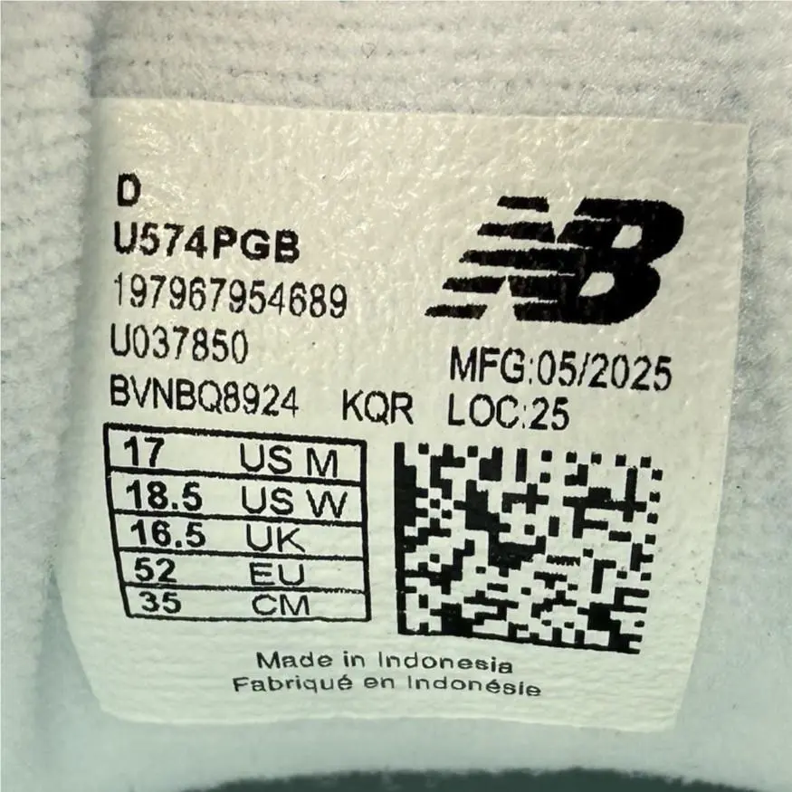 New Balance shoes - New Balance 574 - Gray, Manufacturer: Pearl Grey/NB White (UPC: 197967954689) 2