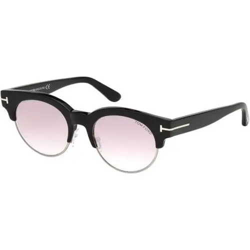 Tom Ford Sunglasses w Soft Case - FT0598 Henri 01Z - Shiny Black/violet Fade
