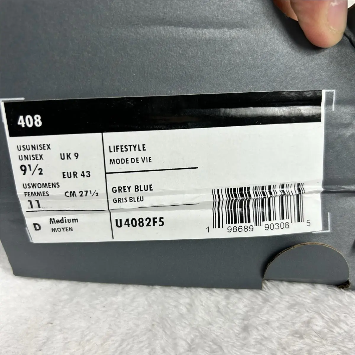 New Balance shoes - New Balance 408 - U4082F5 - Grey/Blue (UPC: 0198689903085) 12