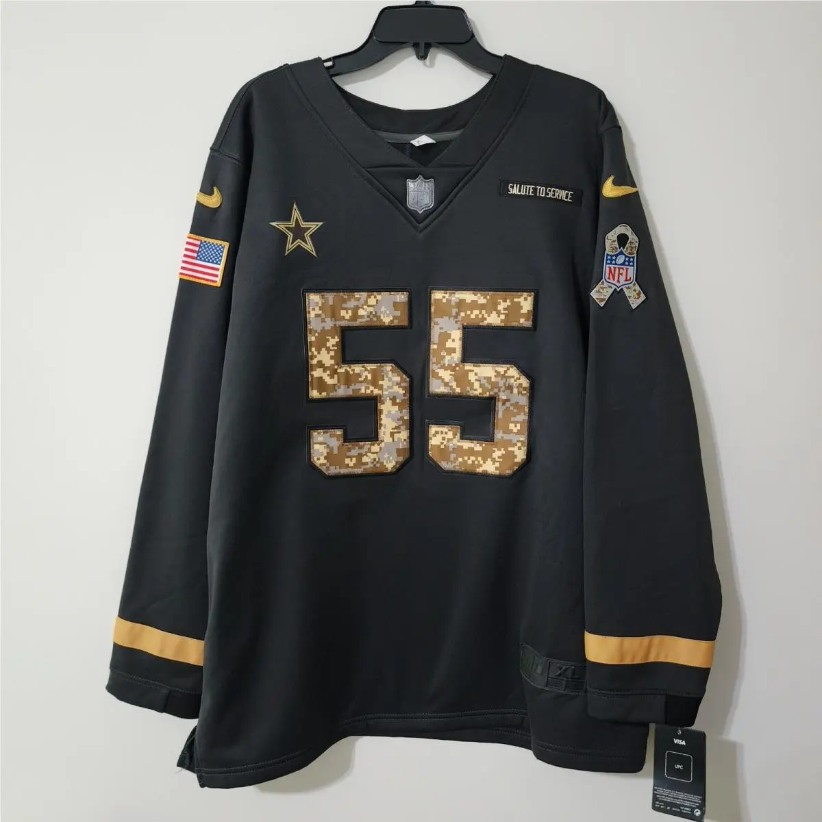 Nike Cowboys Esch 55 Salute to Service Fleece Jersey-style Sweatshirt XL