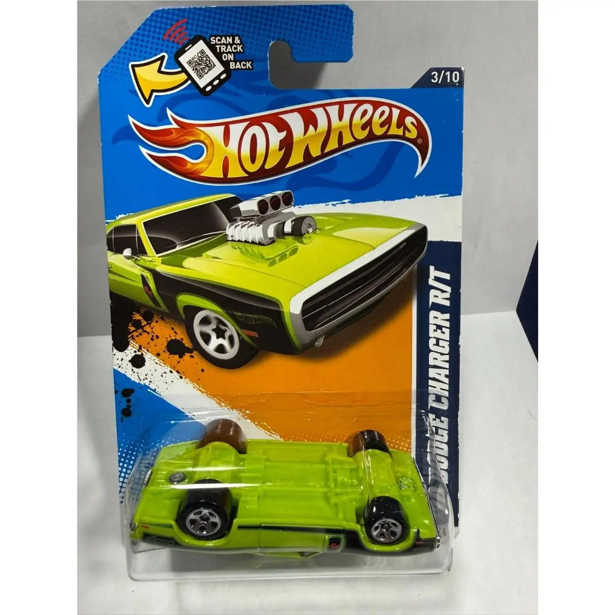 Hot Wheels Dodge Charger R/t Factory Error Muscle Mania Mopar `12 Green `70