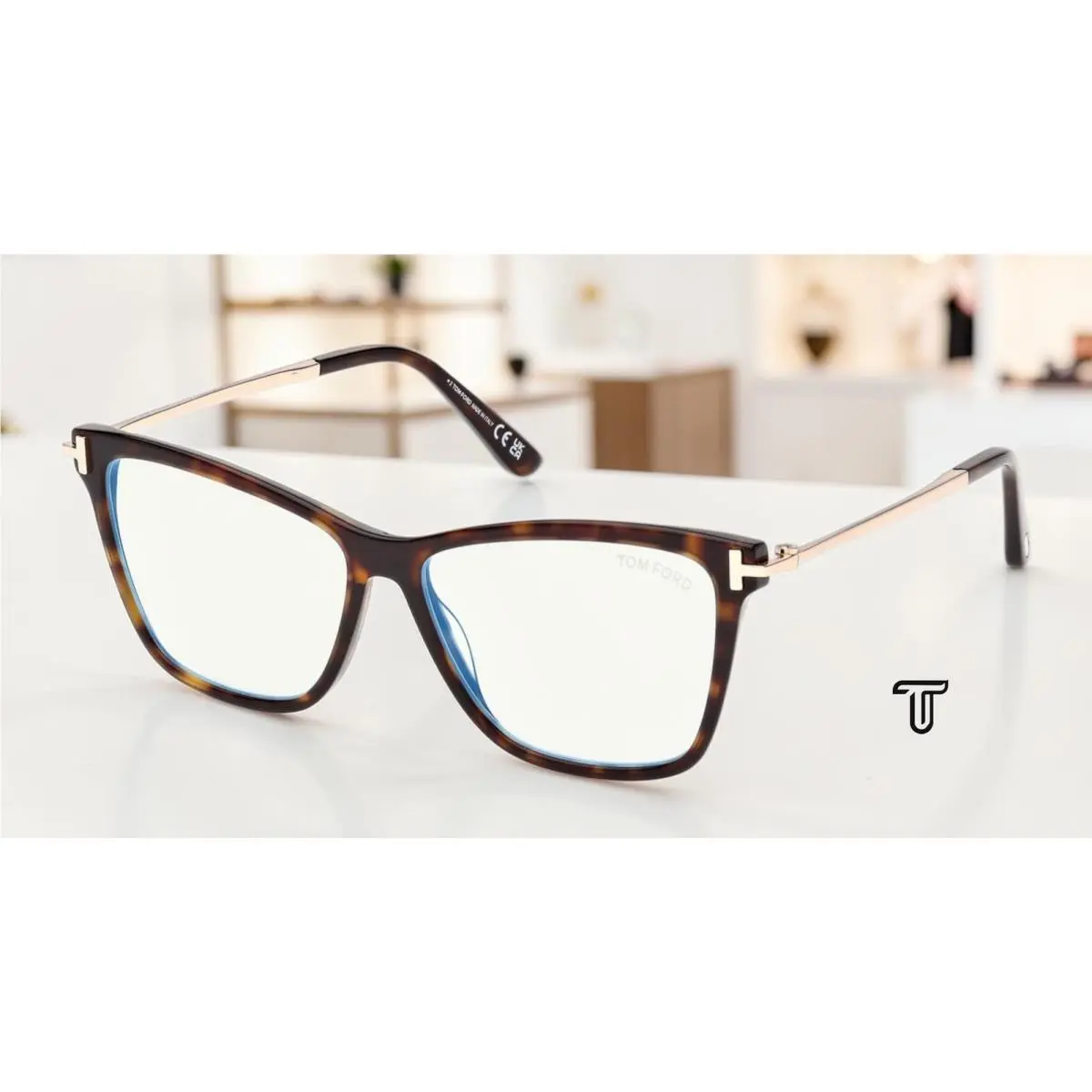 Tom Ford FT6097 B 052 BB Dark Havana 53 mm Women`s Eyeglasses