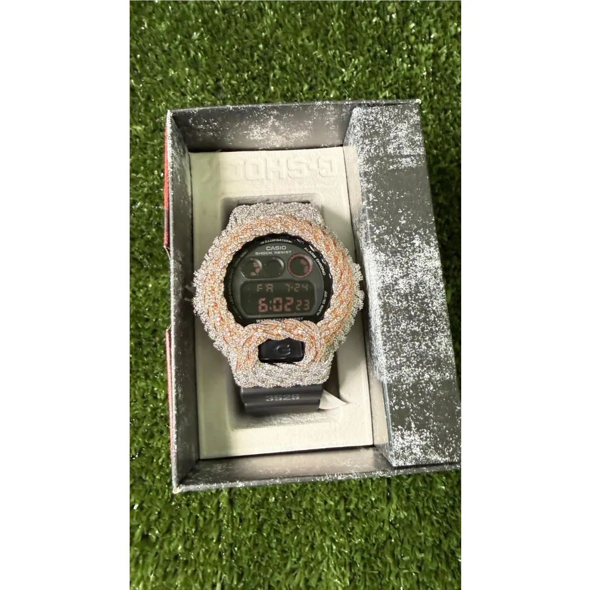 Customized Casio G-shock Watch Pure Moissanite Iced Out - Model DW-6900