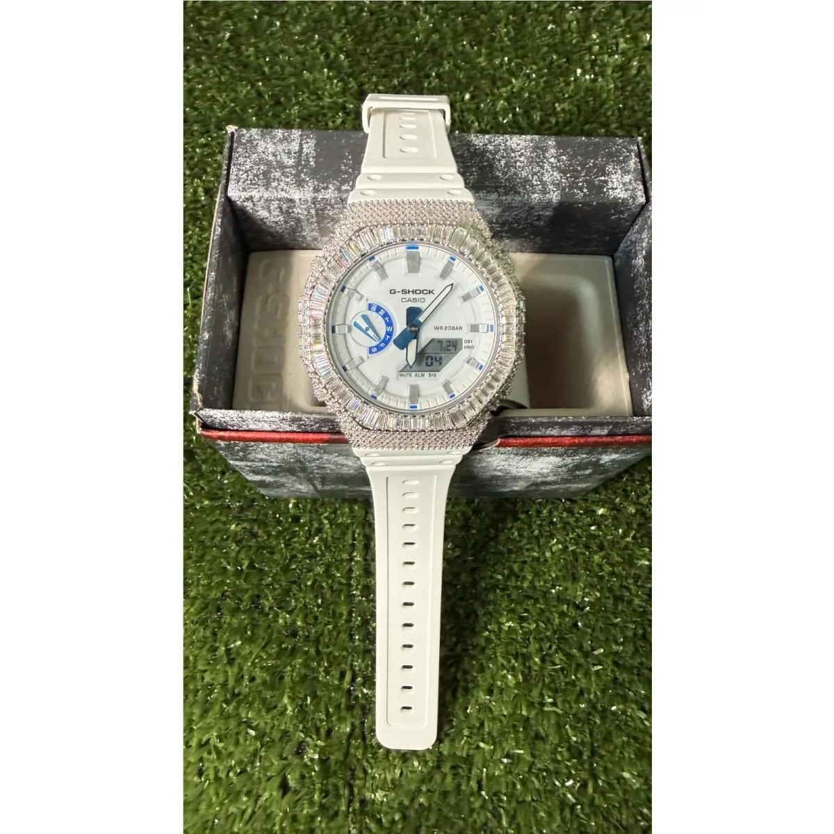 Customized Casio G-shock Watch Pure Moissanite Iced Out - Model GA-2100