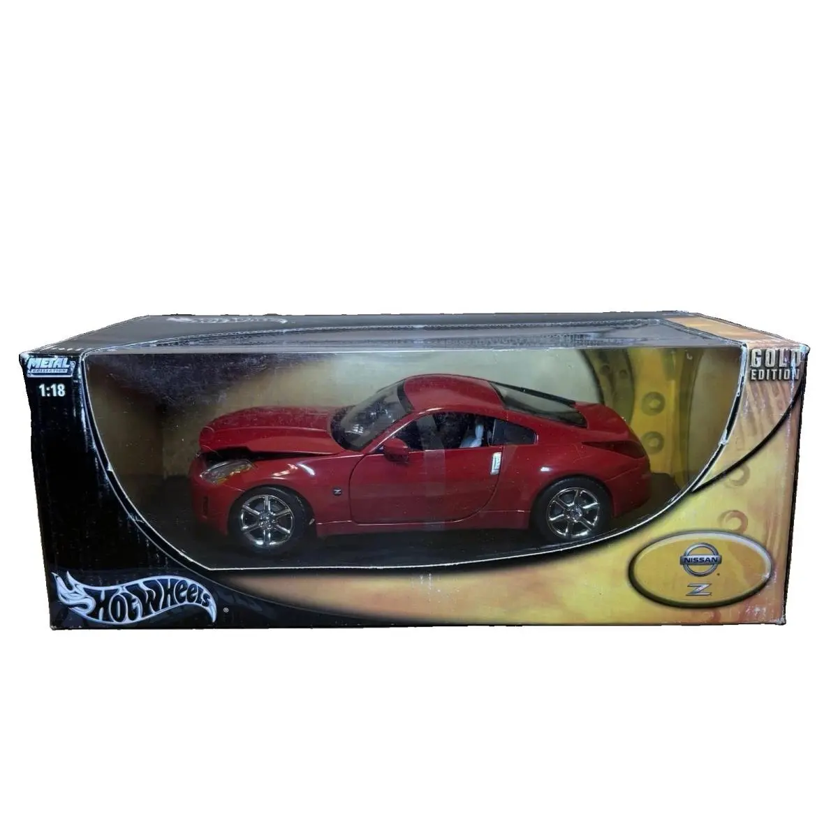 Hot Wheels Gold Edition Nissan 350Z Red 1:18 Diecast 2002 Mattel