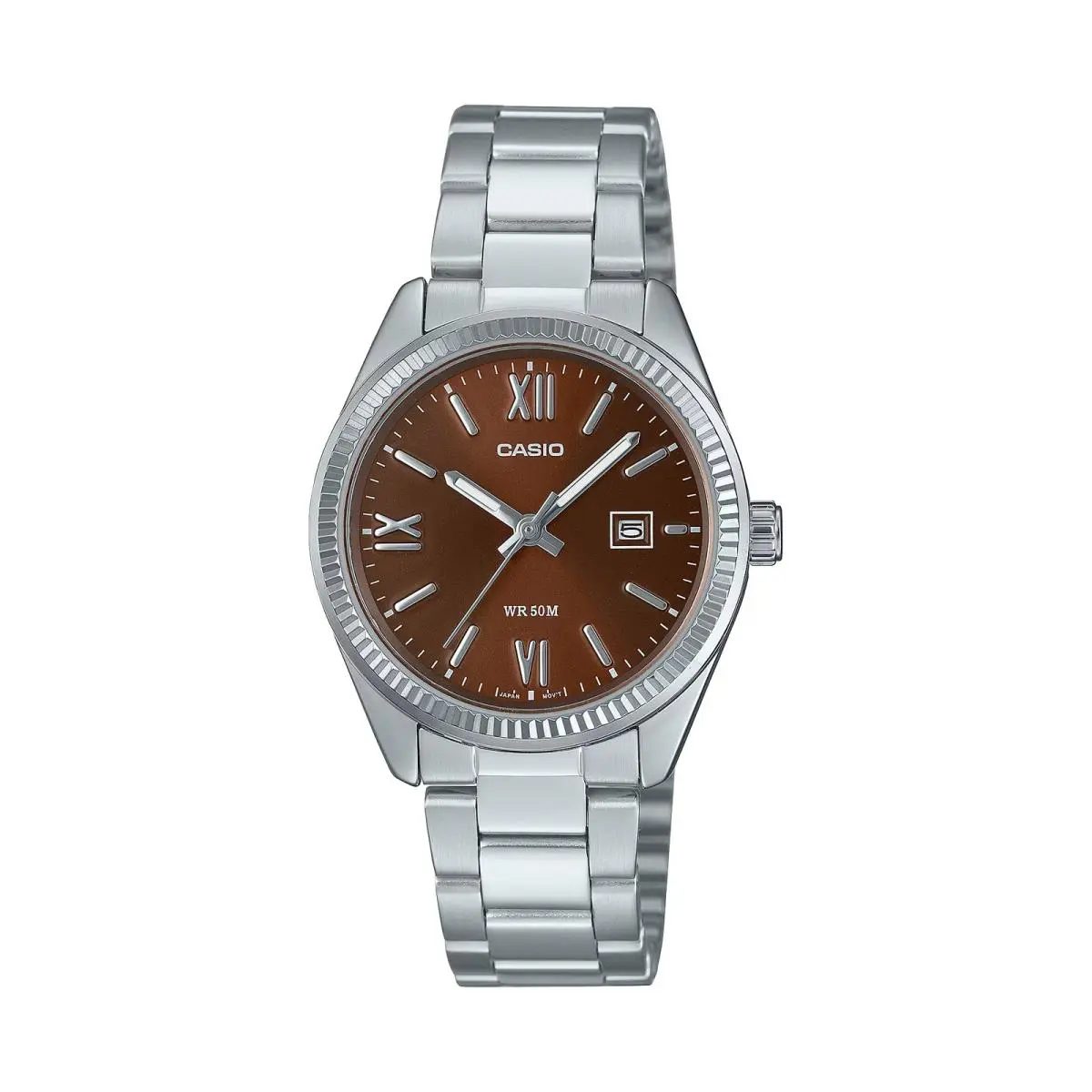Women’s Brown Dial Analog Stainless Steel Watch - LTP-1302DD-5AVDF by Casio
