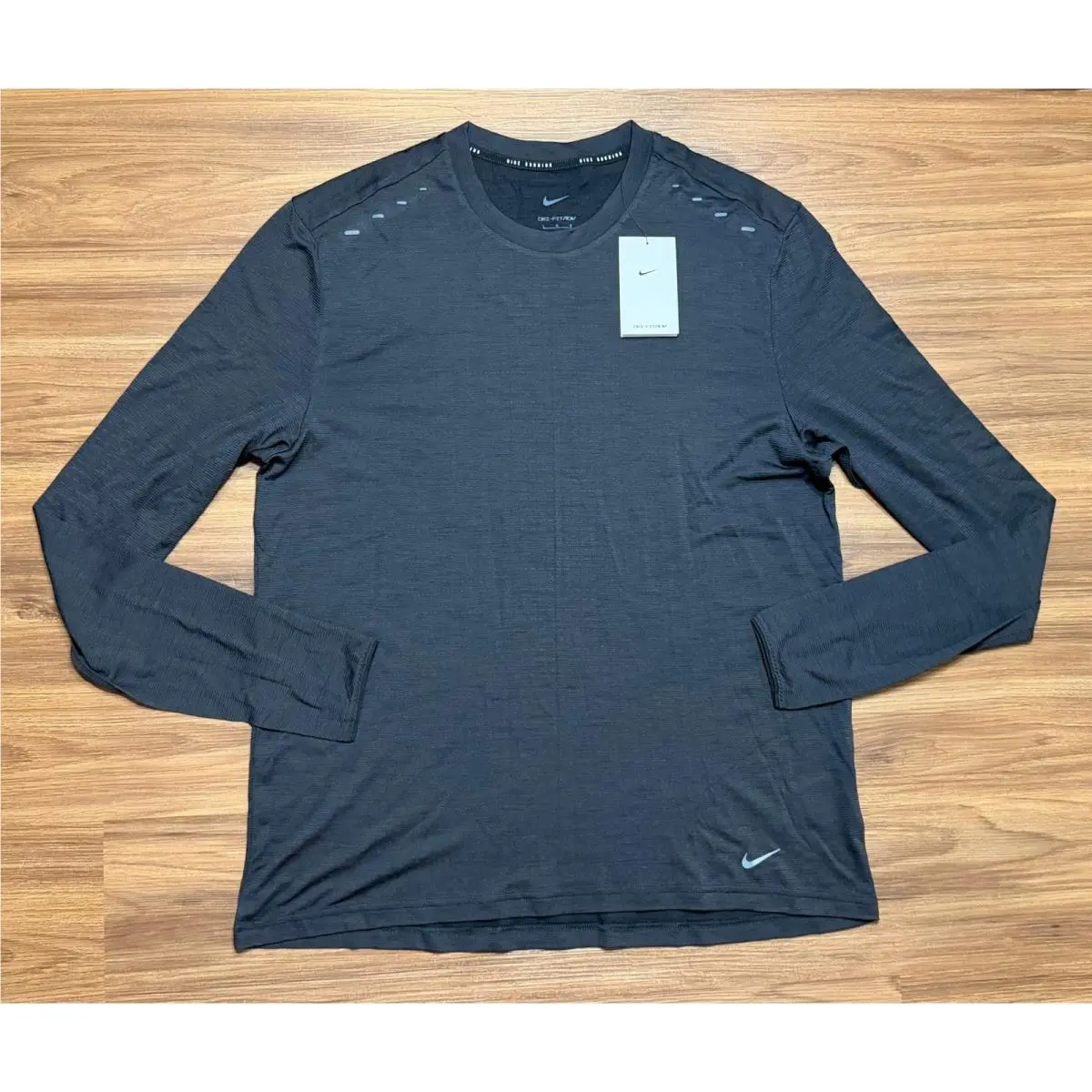 Nike Run Wool Dri-fit Adv Mens Long Sleeve Running Shirt Black HV2718-010 Sz L