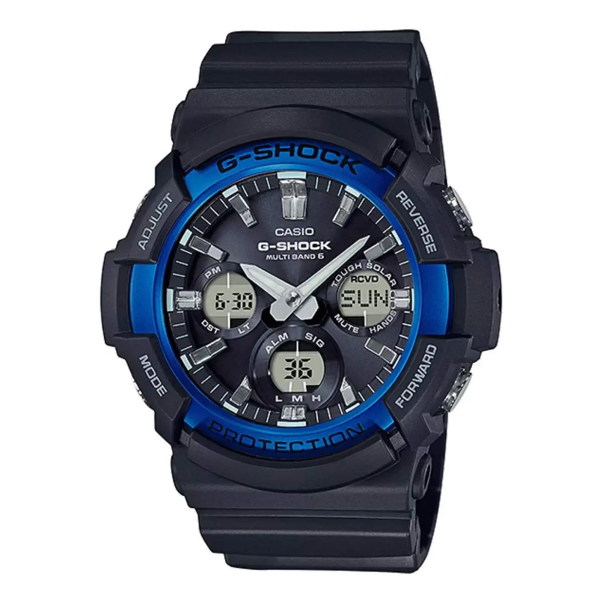 GAS100B-1A2 G-shock 200 Meter WR Solar Watch World Time 5 Alarms by Casio