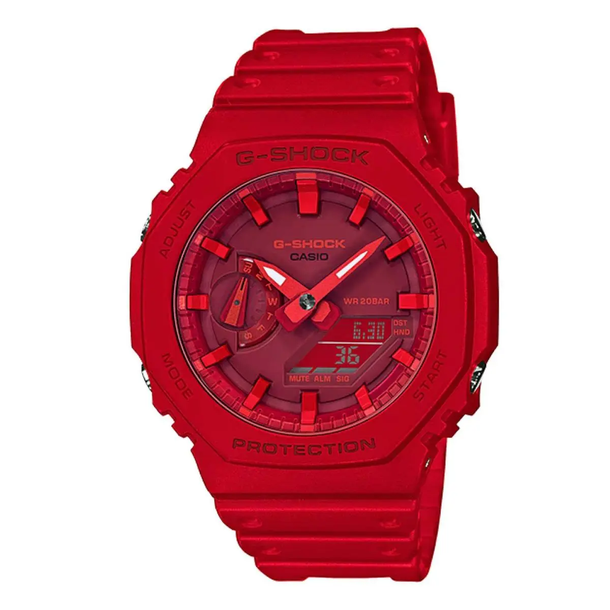 G-shock Men’s 2100-Series Watch in Red Res by Casio