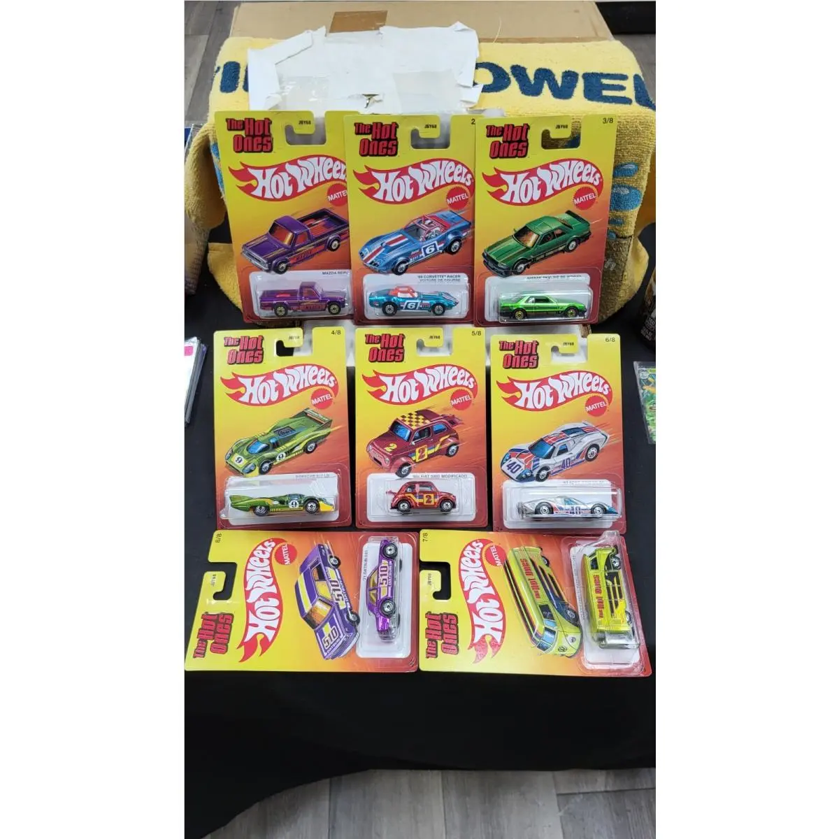 2025 Hot Ones Series Set OF 8 Hot Wheels 1/64 Mazda 917 Fiat GT40 VW 510 RS