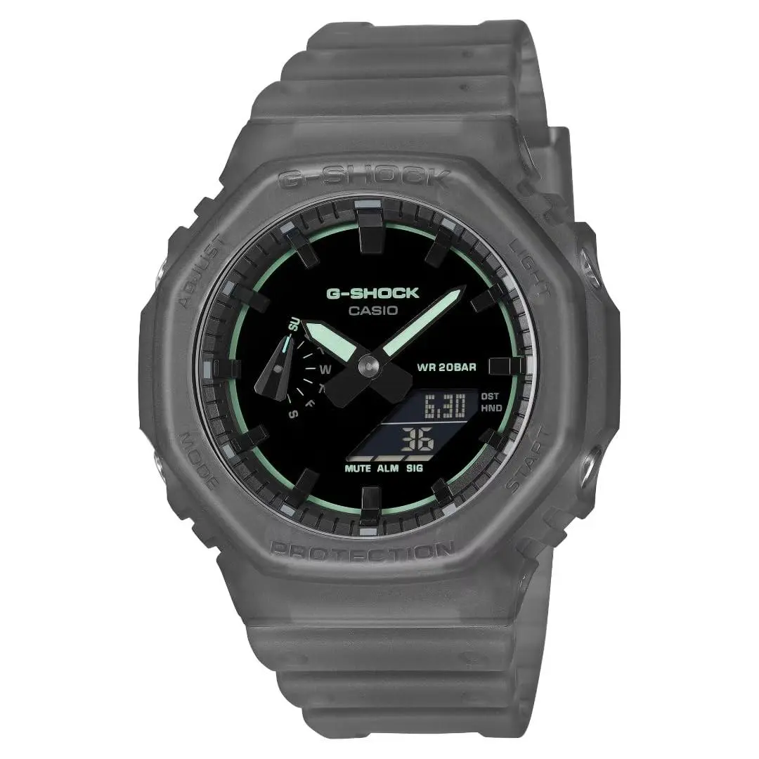 Casio G-shock Black Green Analog Digital Watch - GA-2100K-1AER