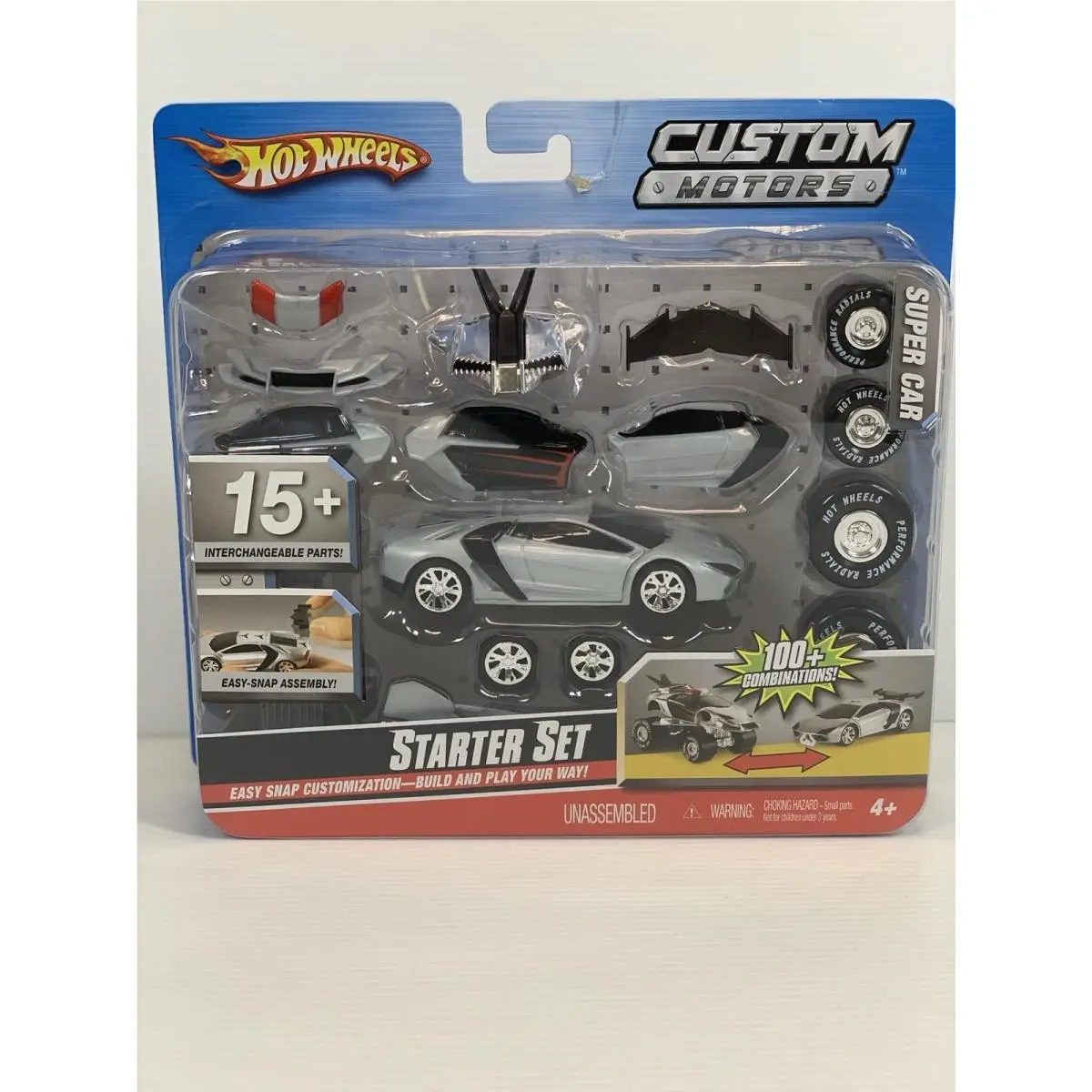 2009 Mattel Hot Wheels Super Car Starter Set - Custom Motors