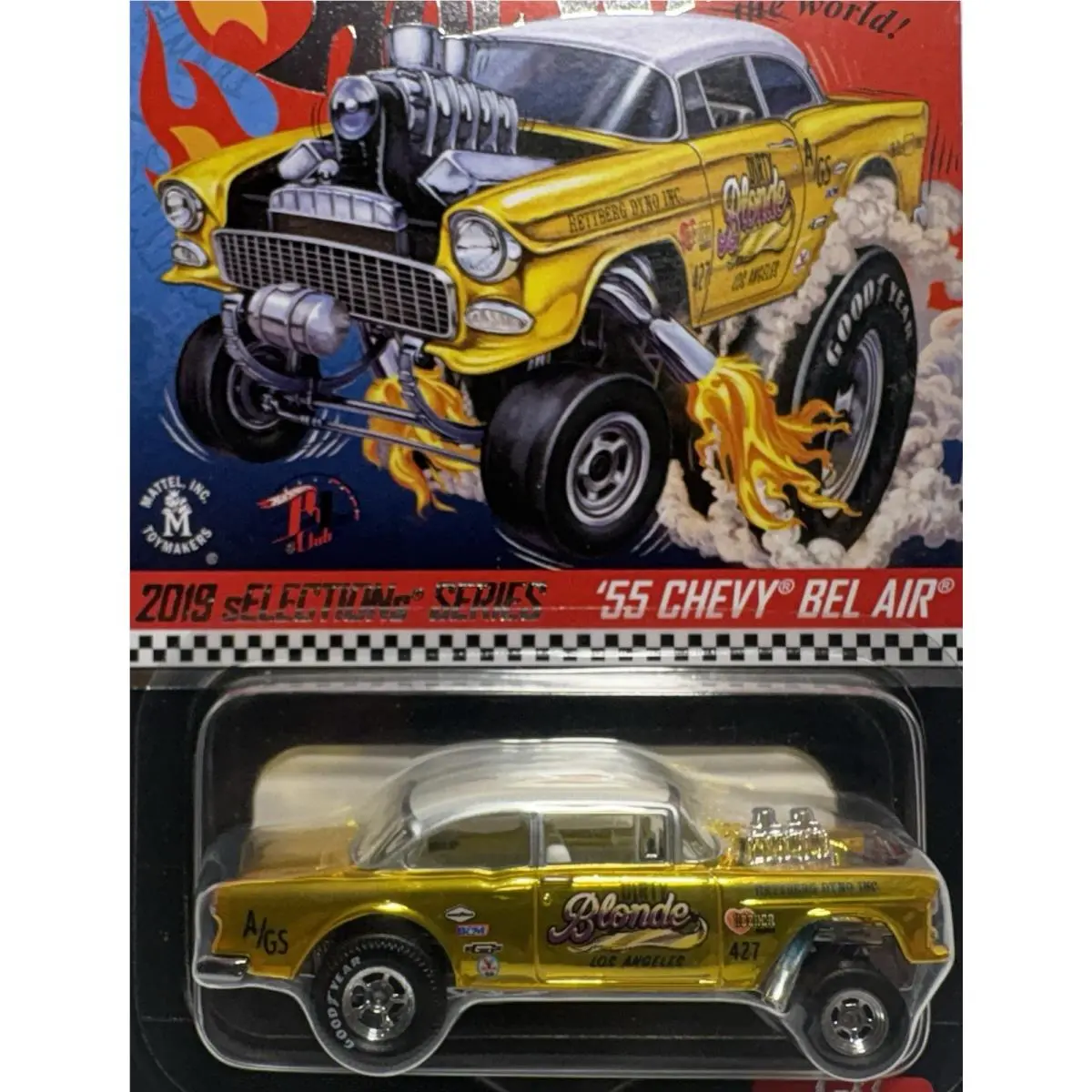 2019 Hot Wheels Rlc Exclusive Selections ‘55 Chevy Bel Air Gasser Dirty Blonde
