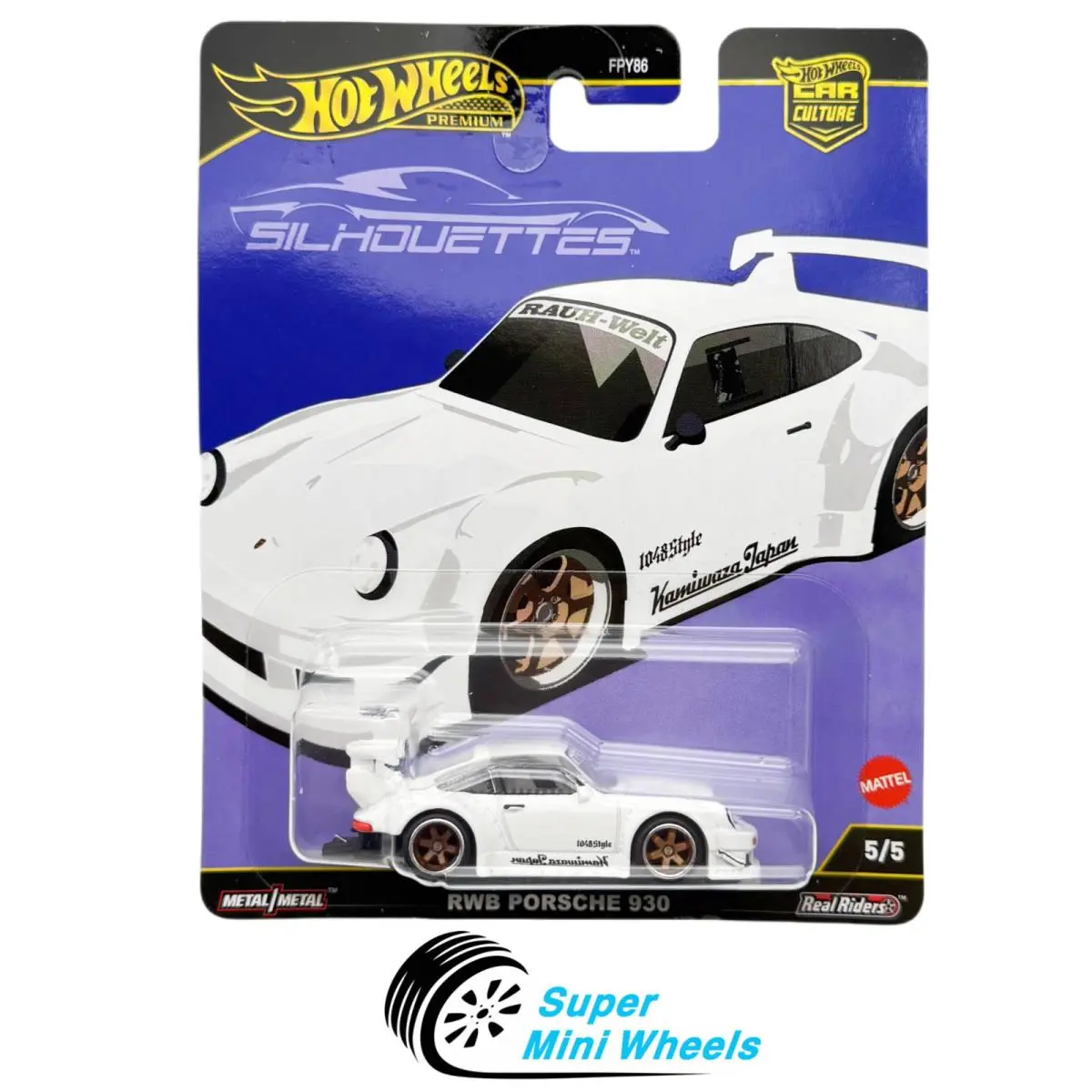 Hot Wheels Car Culture Rwb Porsche 930 White - Silhouettes