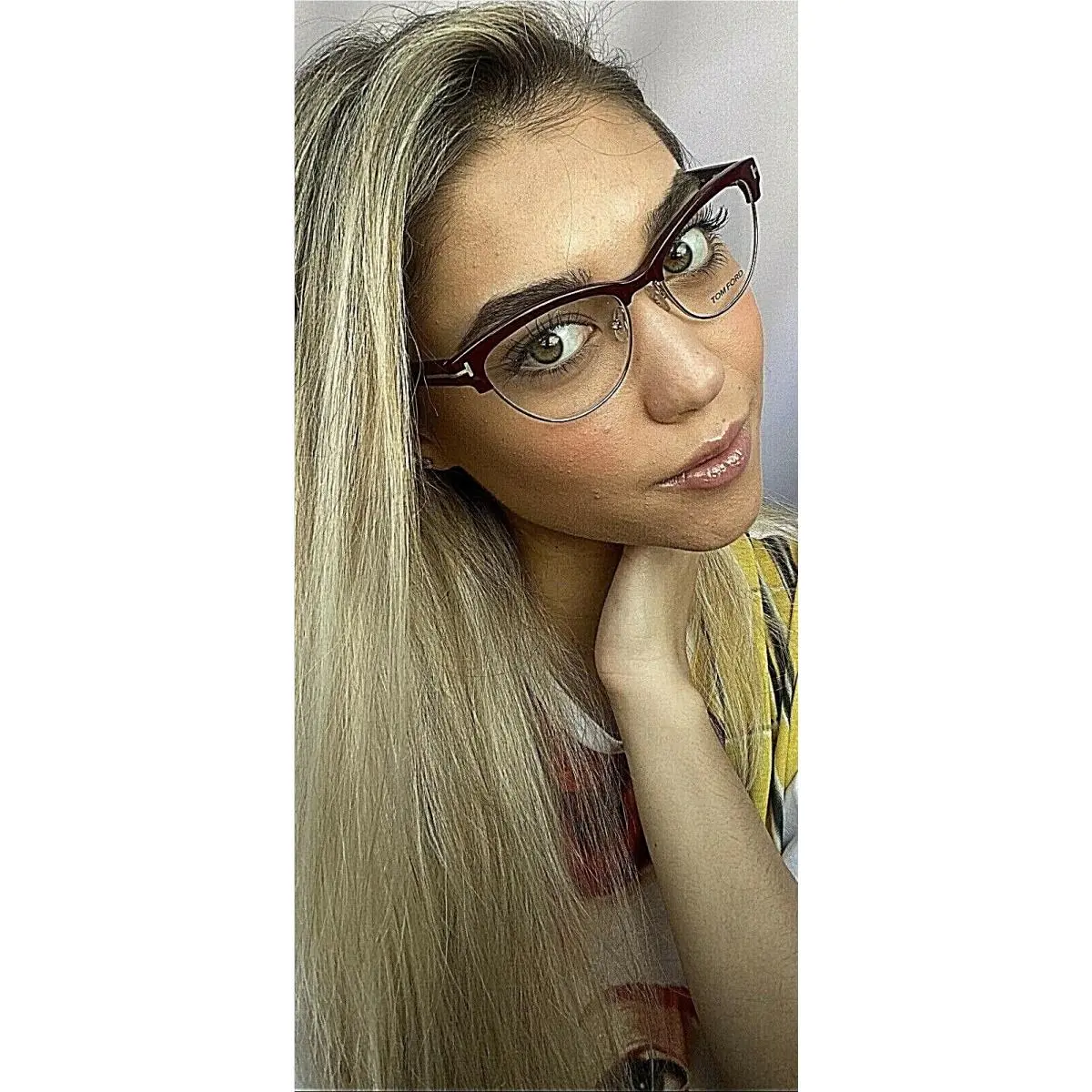 Tom Ford TF36571 54mm Cat Eye Women`s Eyeglasses Frame Italy