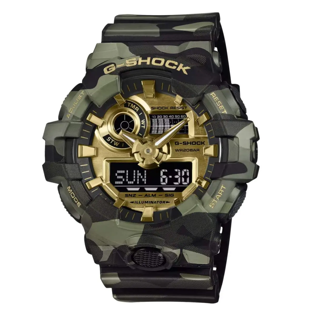 Casio G-shock GA-700 Series Analog Digital Gold Dial Watch