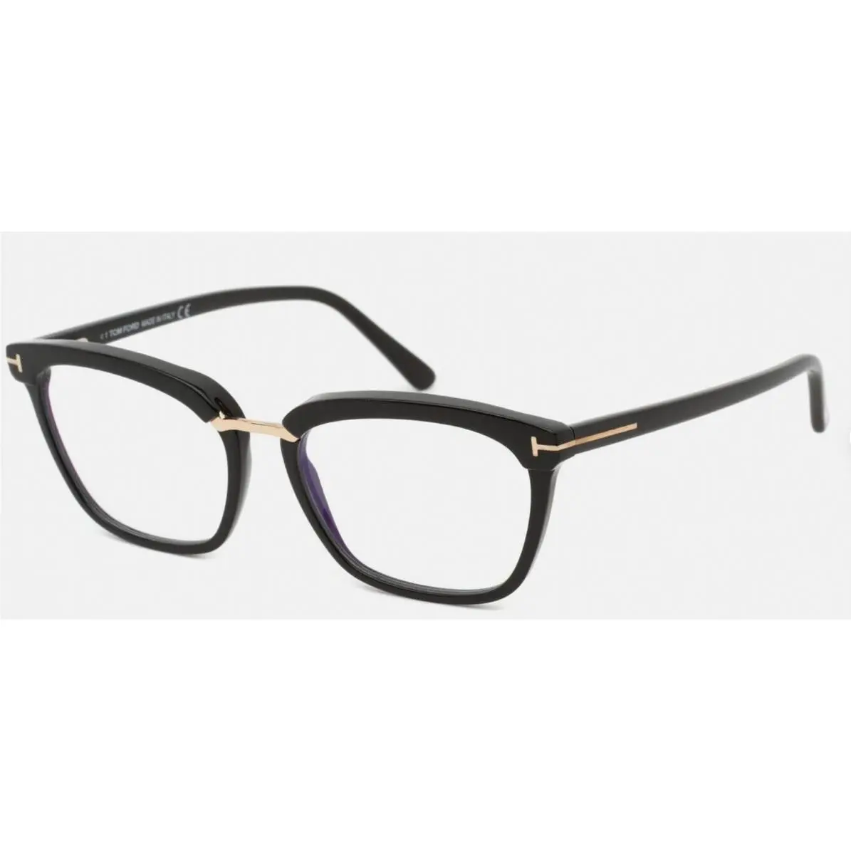 Tom Ford Eyeglasses TF5550 Shy Blk Gold 54-17-140 Italy TF5550BV-001-54MM