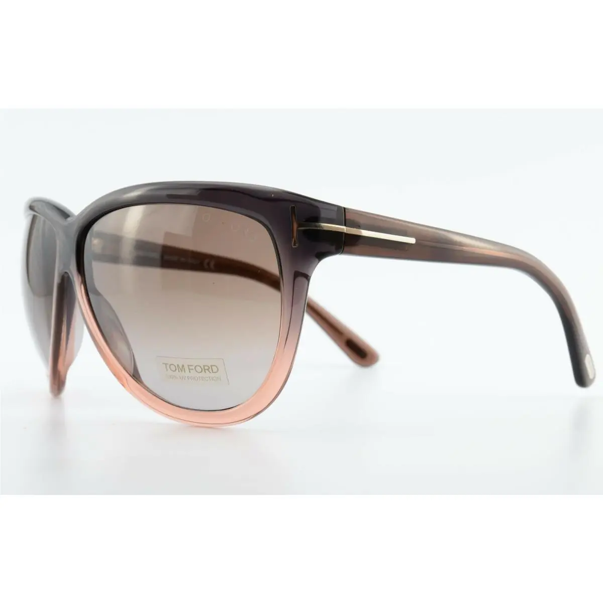 Olympia Sunglasses TF128 20F 62mm Dark Grey-pink / Brown Gradient Lens by Tom Ford