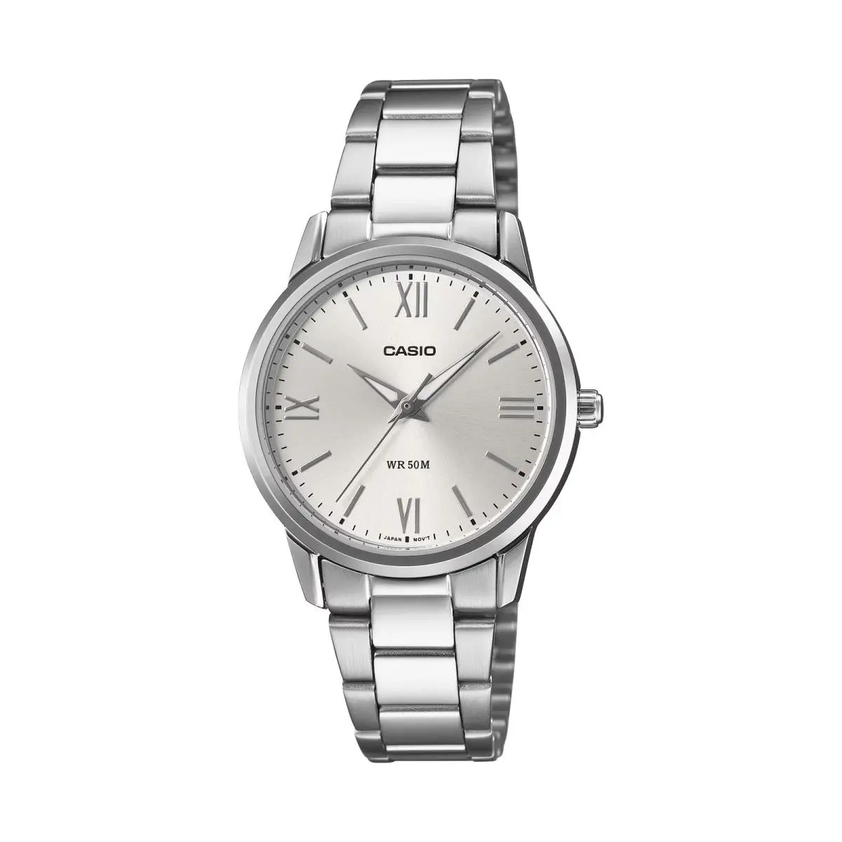 Casio Women’s Silver Dial Stainless Steel Analog Dress Watch - LTP-1303DD-7AVDF - Silver