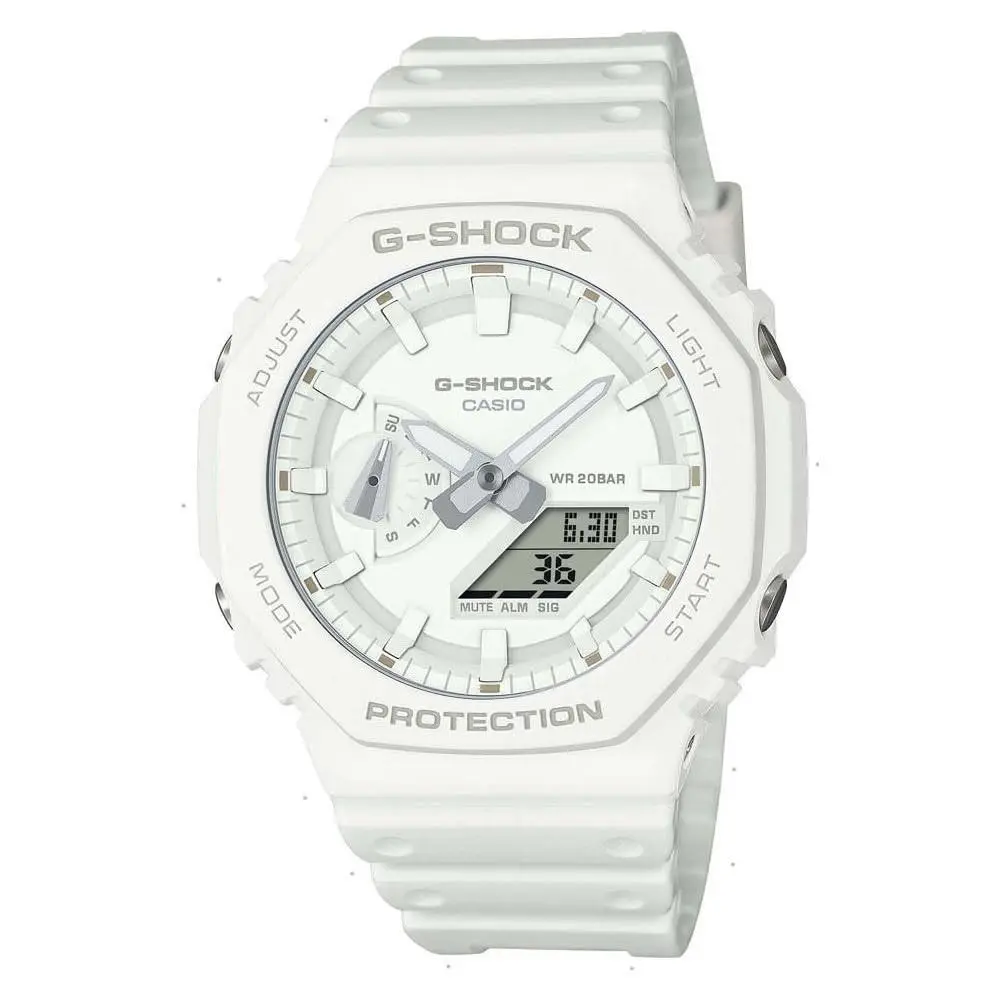 Casio G-shock White Analog Digital Bio Resin Wartch - GA-2100-7A7ER