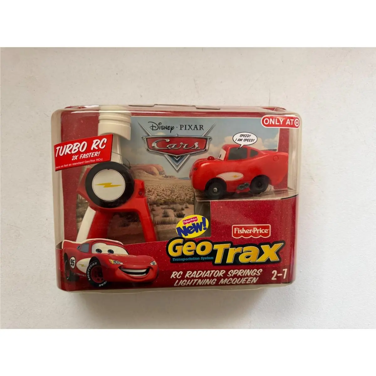 Fisher Price Geo Trax Turbo RC Radiator Spring Lightning Mcqueen Pixar Cars BS7