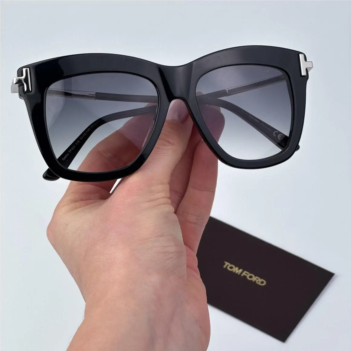 Tom Ford Women Sunglasses Black Smoke Gradient Butterfly Dasha FT0822/S 01B